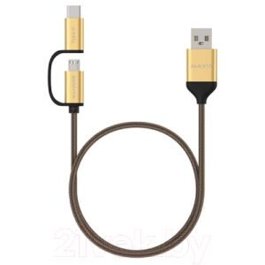 Кабель Maxvi MC-12MT MicroUSB-Type-C