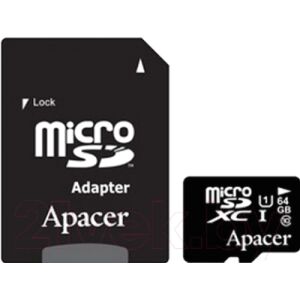 Карта памяти Apacer microSDXC (Class 10) 64GB (AP64GMCSX10U1-R)