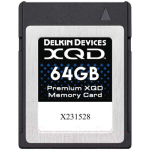 Карта памяти Delkin Devices Premium XQD 64GB 2933X 440R/400W (DDXQD-64GB)