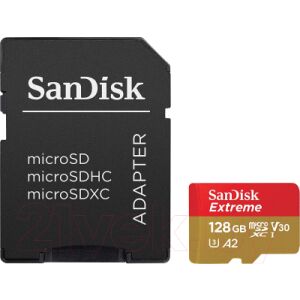 Карта памяти SanDisk Extreme microSDXC 128GB + адаптер (SDSQXA1-128G-GN6MA)
