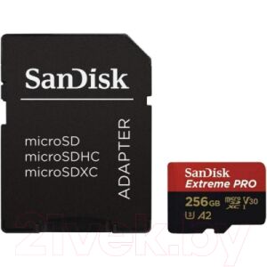 Карта памяти SanDisk Extreme Pro MicroSDXC 256GB + адаптер (SDSQXCZ-256G-GN6MA)