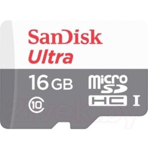 Карта памяти SanDisk Ultra MicroSDHC Class 10 UHS-I 16GB (SDSQUNS-016G-GN3MN)