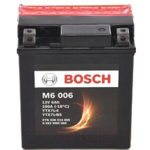 Мотоаккумулятор Bosch M6 YTX7L-4/YTX7L-BS / 0092M60060