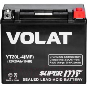 Мотоаккумулятор VOLAT YT20L-4 MF R+