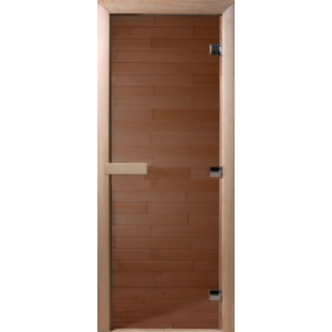 Стеклянная дверь для бани/сауны Doorwood Теплый день 190x70