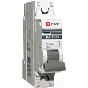 Выключатель автоматический EKF ВА 47-63 1P 20А (C) 4.5kA PROxima / mcb4763-1-20C-pro