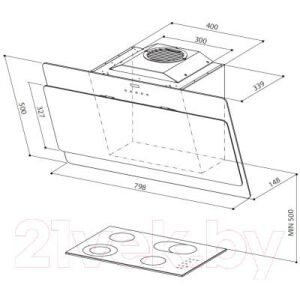 Вытяжка декоративная Faber Cocktail WH F80