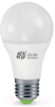 Лампа ASD LED A60 Standard 15Вт 230В Е27 3000К 1350Лм Лампа ASD LED A60 Standard 15Вт 230В Е27 3000К 1350Лм