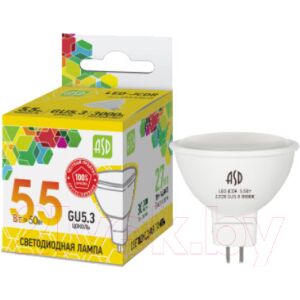 Лампа ASD LED JCDR 5.5Вт 230В GU5.3 3000К 495Лм