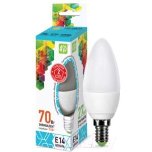 Лампа ASD LED Свеча Standard 7.5Вт 230В Е14 4000К 675Лм