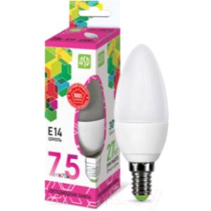 Лампа ASD LED Свеча Standard 7.5Вт 230В Е14 6500К 675Лм