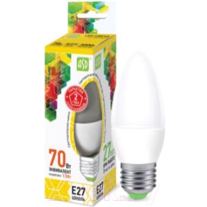 Лампа ASD LED Свеча Standard 7.5Вт 230В Е27 3000К 675Лм