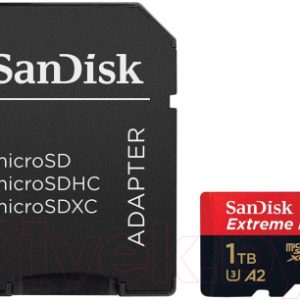 Карта памяти SanDisk Extreme Pro MicroSDXC 1TB + адаптер (SDSQXCZ-1T00-GN6MA)